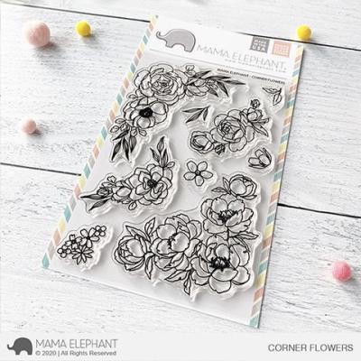 Mama Elephant Clear Stamps - Corner Flowers